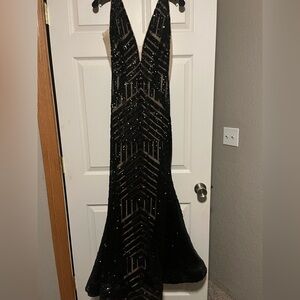 Jovani Black Sequin Prom Dress